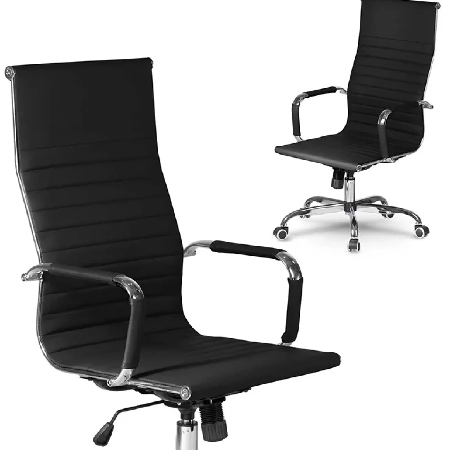 Garnero Arredamenti Sedia da ufficio design moderno con ruote nera Ergoflex Discount