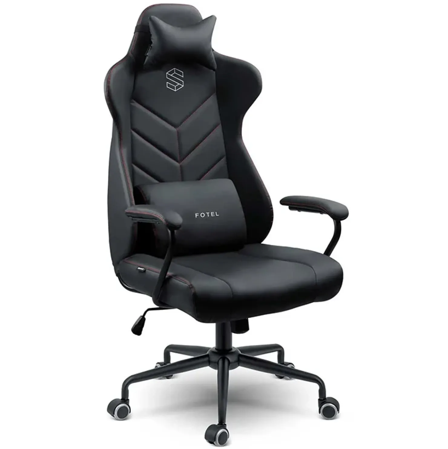 Garnero Arredamenti Sedia da ufficio ecopelle design moderno con ruote nero Ergosupport Online