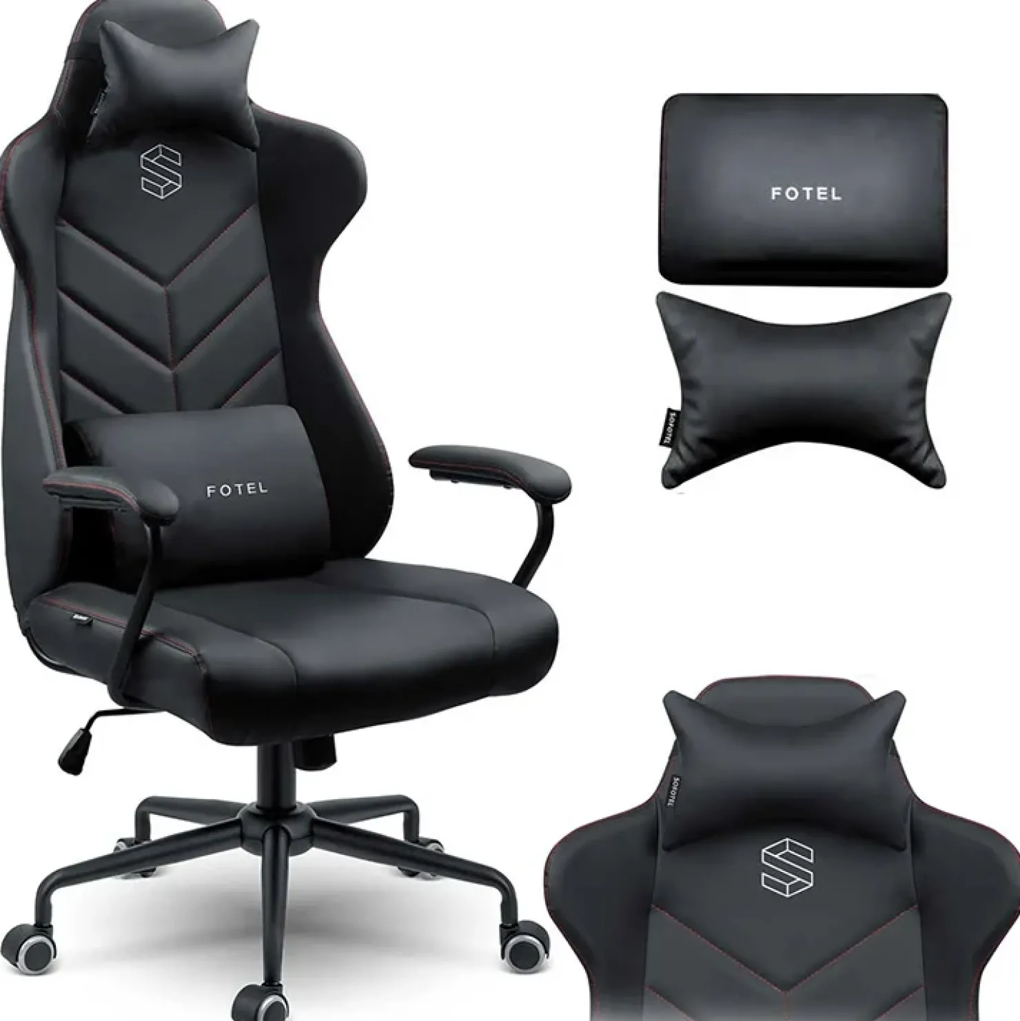 Garnero Arredamenti Sedia da ufficio ecopelle design moderno con ruote nero Ergosupport Online