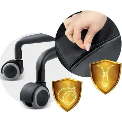 Garnero Arredamenti Sedia da ufficio ecopelle design moderno con ruote nero Ergosupport Online