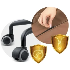 Garnero Arredamenti Sedia da ufficio ecopelle design moderno con ruote marrone Relaxpro Outlet