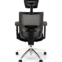 Garnero Arredamenti Sedia da ufficio ergonomica con ruote e braccioli regolabili tessuto grigio nero Speed New
