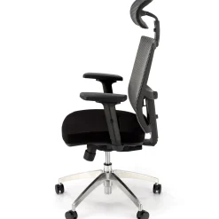 Garnero Arredamenti Sedia da ufficio ergonomica con ruote e braccioli regolabili tessuto grigio nero Speed New