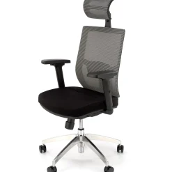 Garnero Arredamenti Sedia da ufficio ergonomica con ruote e braccioli regolabili tessuto grigio nero Speed New