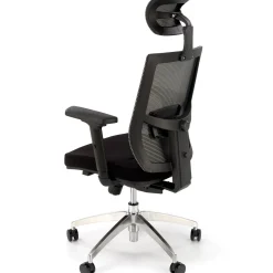 Garnero Arredamenti Sedia da ufficio ergonomica con ruote e braccioli regolabili tessuto grigio nero Speed New