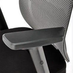 Garnero Arredamenti Sedia da ufficio ergonomica con ruote e braccioli regolabili tessuto grigio nero Speed New