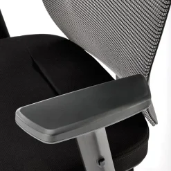 Garnero Arredamenti Sedia da ufficio ergonomica con ruote e braccioli regolabili tessuto grigio nero Speed New
