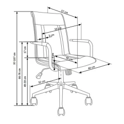 Garnero Arredamenti Sedia da ufficio girevole in ecopelle bianco Uncino Clearance