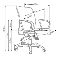 Garnero Arredamenti Sedia da ufficio girevole in tessuto nero grigio Shelly Nero - Grigio Hot