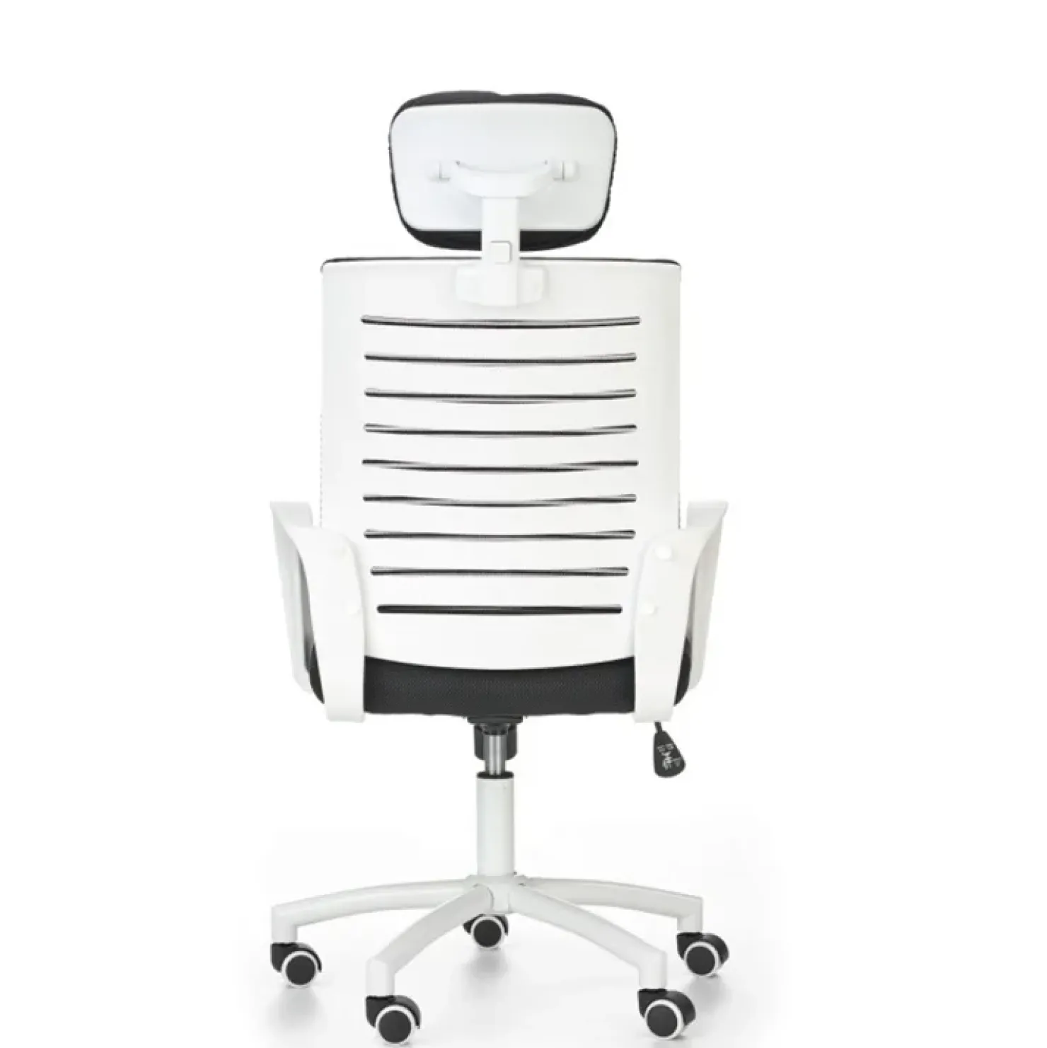 Garnero Arredamenti Sedia da ufficio in tessuto con ruote nero bianco Jumper Best