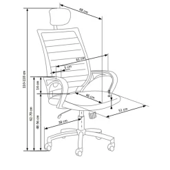 Garnero Arredamenti Sedia da ufficio in tessuto con ruote nero bianco Jumper Best