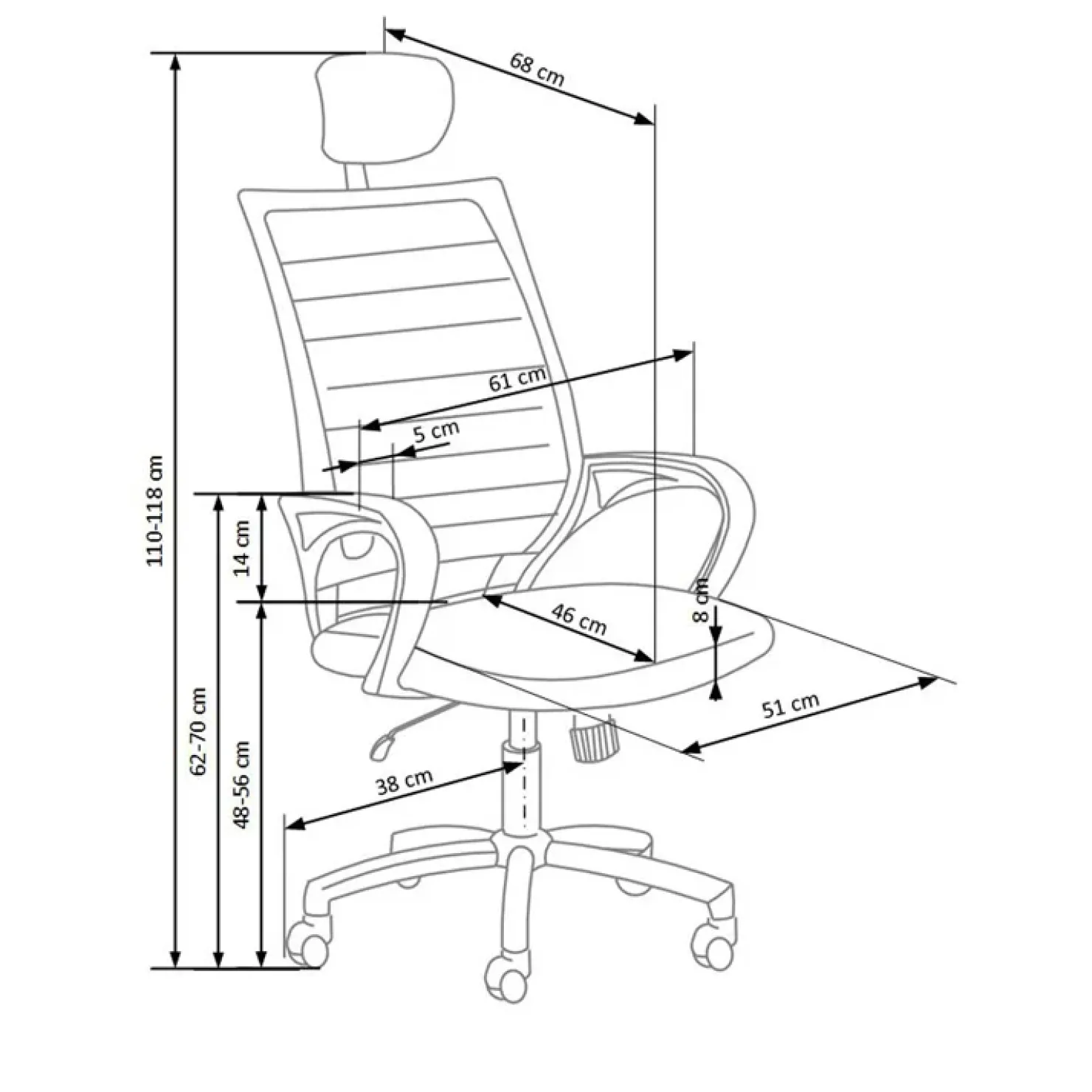 Garnero Arredamenti Sedia da ufficio in tessuto con ruote nero bianco Jumper Best