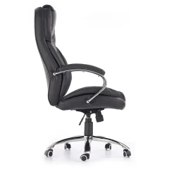 Garnero Arredamenti Sedia da ufficio presidenziale con ruote e braccioli nera Aston