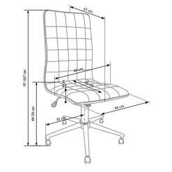 Garnero Arredamenti Sedia da ufficio regolabile in ecopelle Odino Bianco Sale