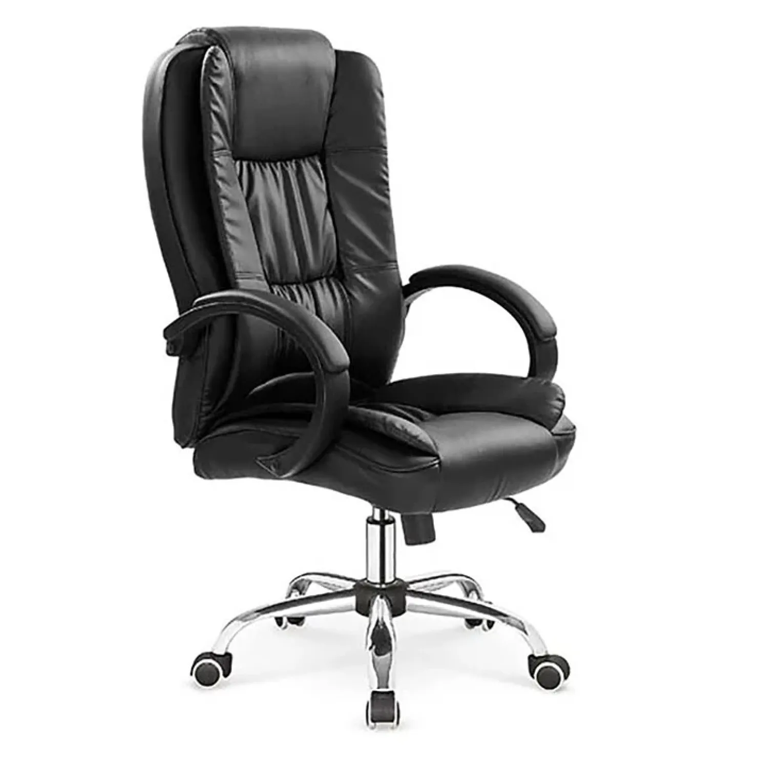 Garnero Arredamenti Sedia ergonomica imbottita con braccioli da ufficio presidenziale nera Class Nero Sale