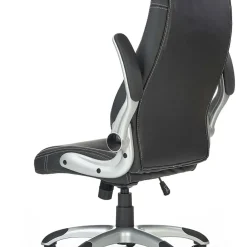 Garnero Arredamenti Sedia gaming da ufficio con ruote e braccioli nero bianco Mito Best