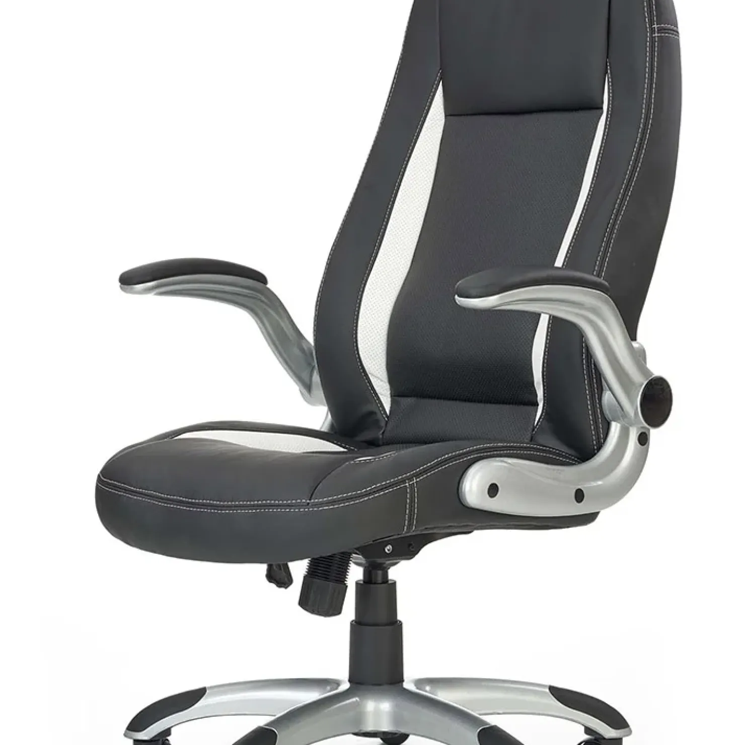 Garnero Arredamenti Sedia gaming da ufficio con ruote e braccioli nero bianco Mito Best