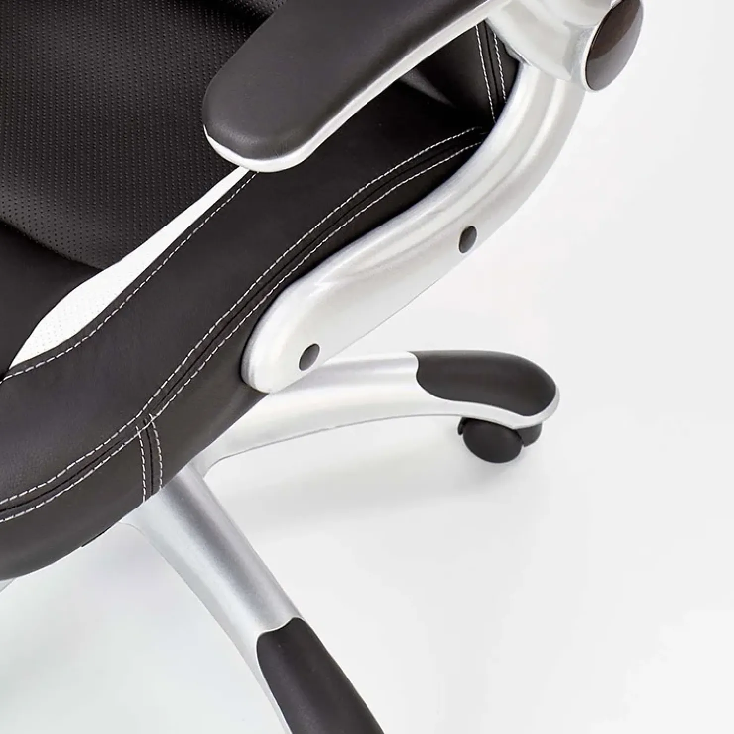 Garnero Arredamenti Sedia gaming da ufficio con ruote e braccioli nero bianco Mito Best