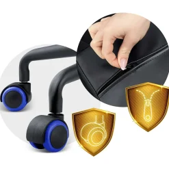 Garnero Arredamenti Sedia gaming regolabile con ruote in ecopelle nera blu Game Nero - Blu Best