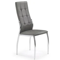 Garnero Arredamenti Sedia imbottita da pranzo in ecopelle grigia Sveva Gihome® Grigio New