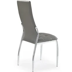 Garnero Arredamenti Sedia imbottita da pranzo in ecopelle grigia Sveva Gihome® Grigio New