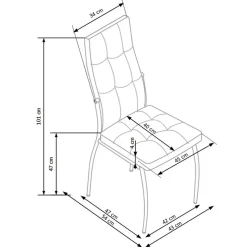 Garnero Arredamenti Sedia imbottita da pranzo in ecopelle nera Sveva Gihome® Nero Online