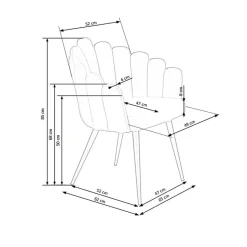 Garnero Arredamenti Sedia imbottita design moderno in velluto Alessia Rosa Clearance