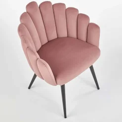 Garnero Arredamenti Sedia imbottita design moderno in velluto Alessia Rosa Clearance