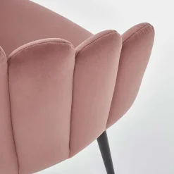 Garnero Arredamenti Sedia imbottita design moderno in velluto Alessia Rosa Clearance