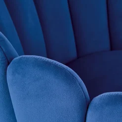 Garnero Arredamenti Sedia imbottita design moderno in velluto nero Alessia Blu Sale