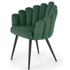 Garnero Arredamenti Sedia imbottita design moderno in velluto Alessia Verde Hot