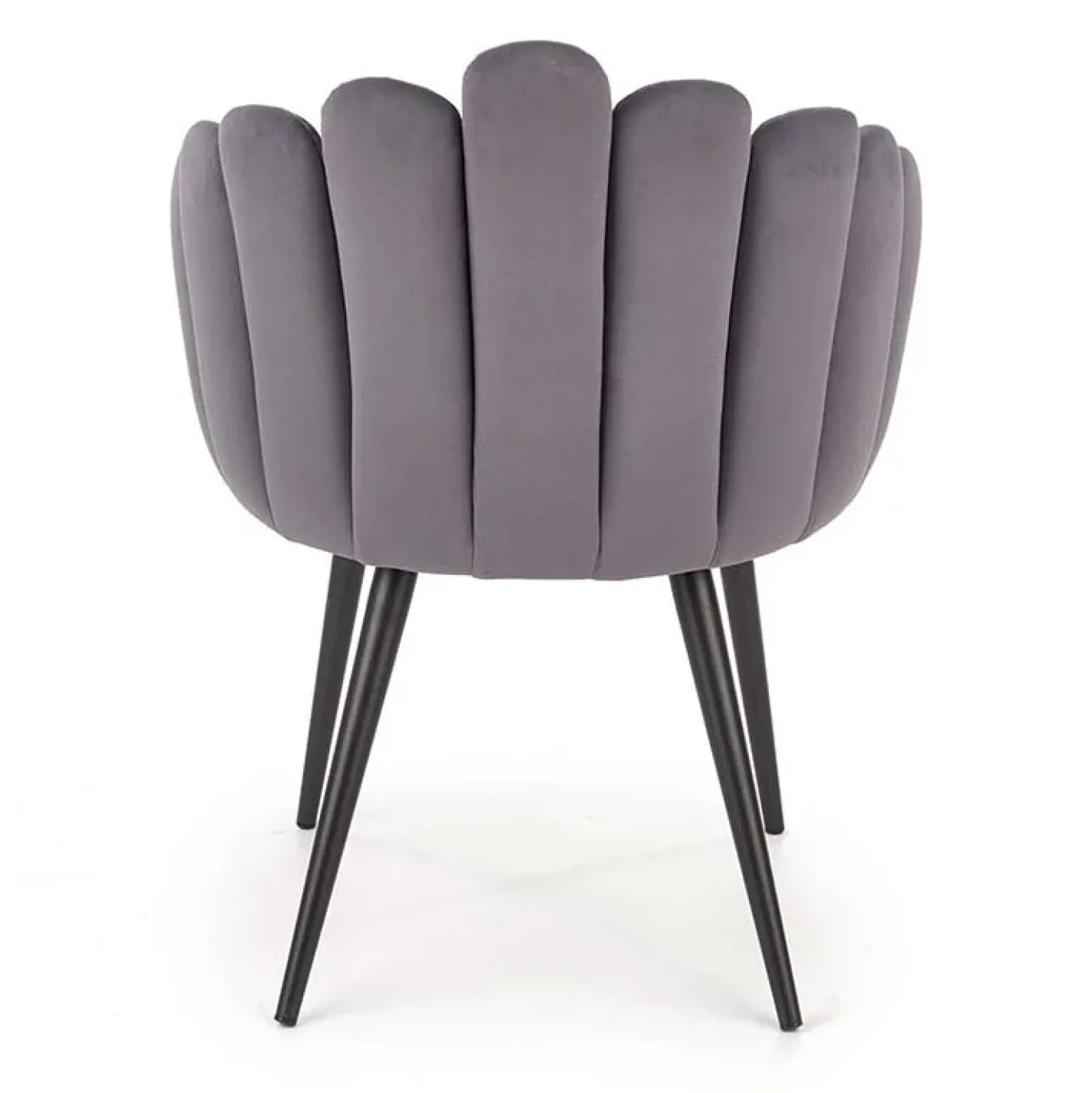 Garnero Arredamenti Sedia imbottita design moderno in velluto Alessia Grigio Sale