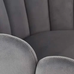 Garnero Arredamenti Sedia imbottita design moderno in velluto Alessia Grigio Sale