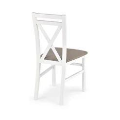 Garnero Arredamenti Sedia imbottita in tessuto stile shabby bianco faggio beige Janet Beige - Bianco Outlet