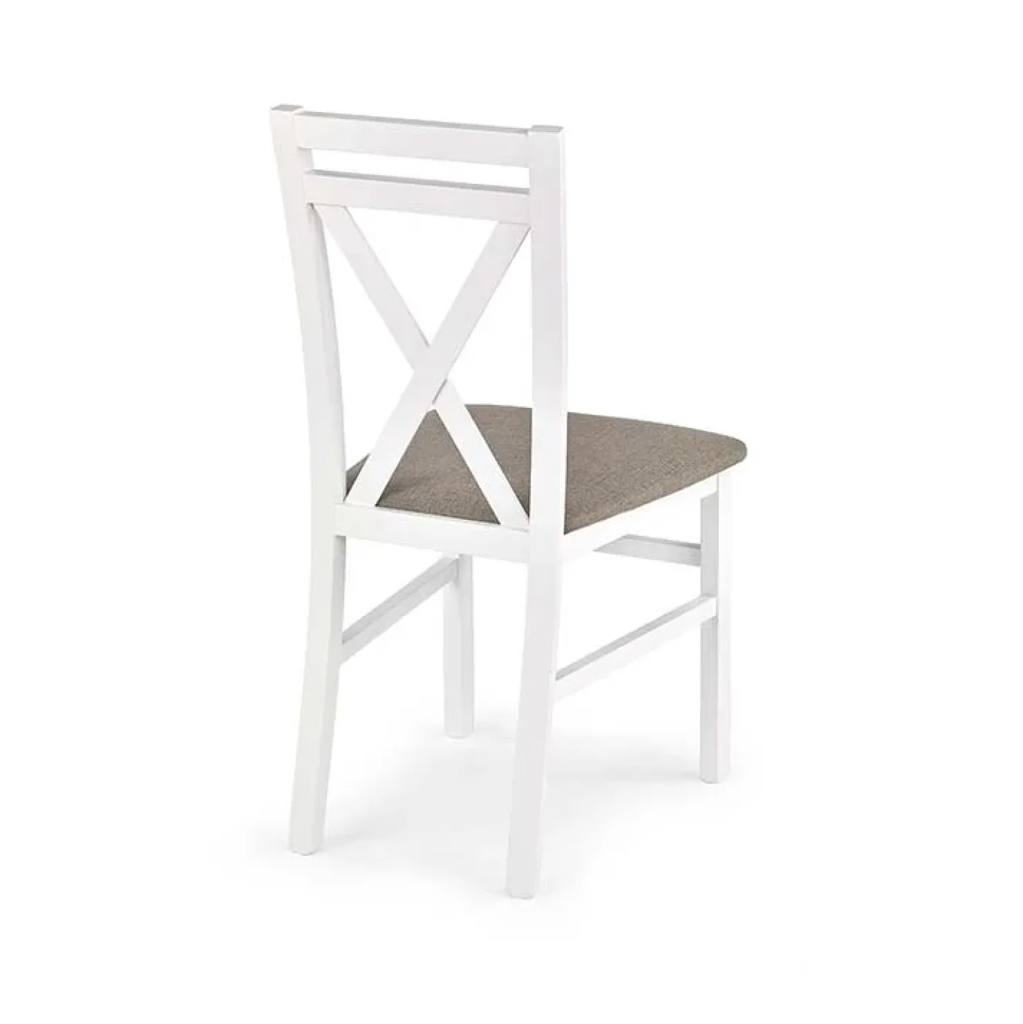 Garnero Arredamenti Sedia imbottita in tessuto stile shabby bianco faggio beige Janet Beige - Bianco Outlet