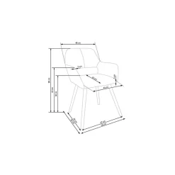 Garnero Arredamenti Sedia imbottita in tessuto beige con gambe in legno rovere Irina