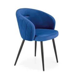 Garnero Arredamenti Sedia imbottita in tessuto acciaio nero Amiata Blu Discount