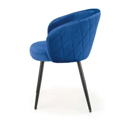 Garnero Arredamenti Sedia imbottita in tessuto acciaio nero Amiata Blu Discount