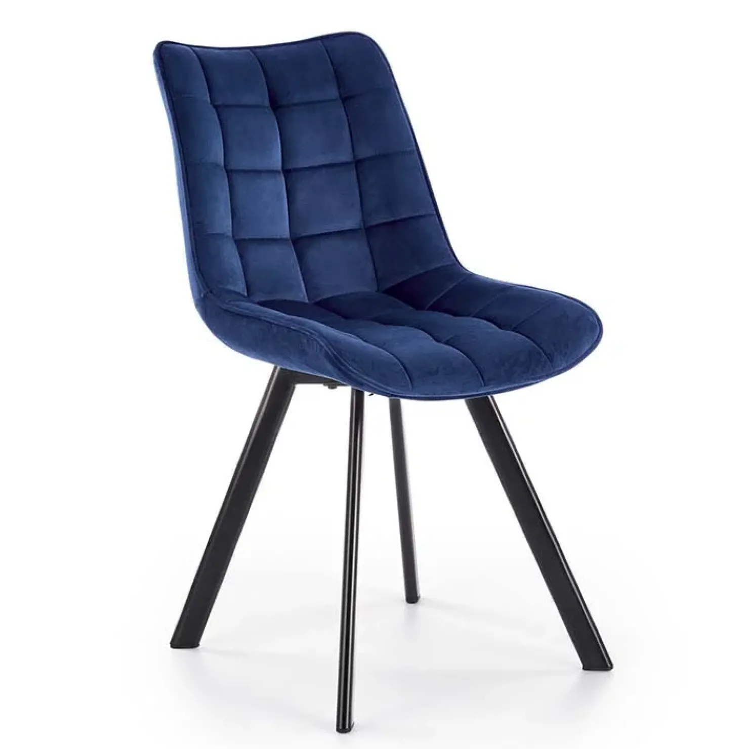 Garnero Arredamenti Sedia imbottita in velluto stile industrial Tessa Blu Clearance