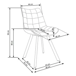 Garnero Arredamenti Sedia imbottita in velluto stile industrial Tessa Blu Clearance