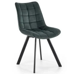 Garnero Arredamenti Sedia imbottita in velluto scuro nero industrial Tessa Verde Online