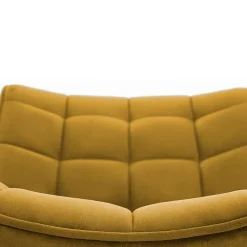 Garnero Arredamenti Sedia imbottita in velluto nero industrial Tessa Senape