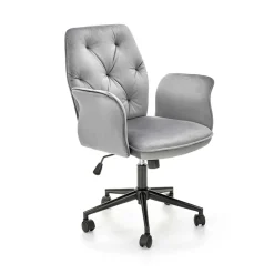 Garnero Arredamenti Sedia moderna con braccioli regolabile in velluto Dionisia Grigio Outlet