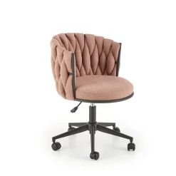 Garnero Arredamenti Sedia moderna con ruote regolabile in tessuto nero Monie Rosa Discount