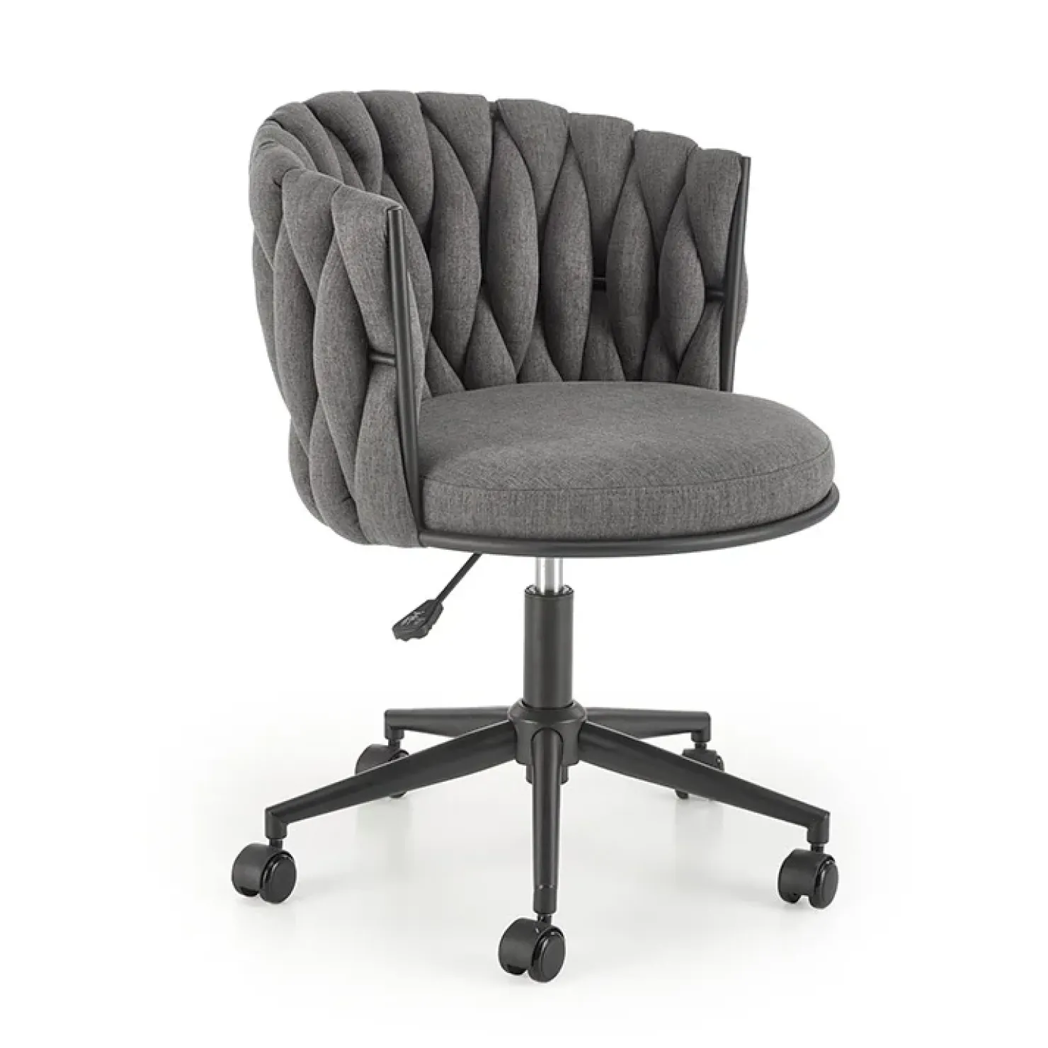 Garnero Arredamenti Sedia moderna con ruote regolabile in tessuto nero Monie Grigio Outlet