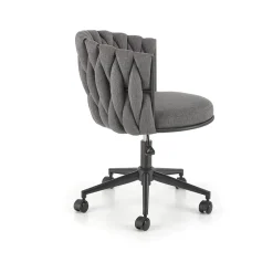 Garnero Arredamenti Sedia moderna con ruote regolabile in tessuto nero Monie Grigio Outlet