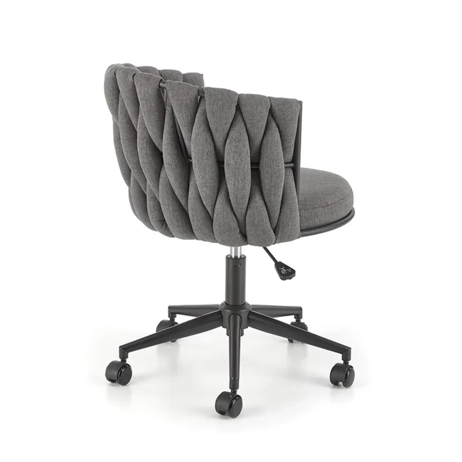 Garnero Arredamenti Sedia moderna con ruote regolabile in tessuto nero Monie Grigio Outlet