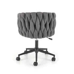 Garnero Arredamenti Sedia moderna con ruote regolabile in tessuto nero Monie Grigio Outlet