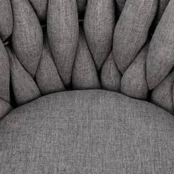 Garnero Arredamenti Sedia moderna con ruote regolabile in tessuto nero Monie Grigio Outlet