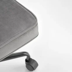 Garnero Arredamenti Sedia moderna girevole con braccioli in tessuto grigio Fuego New